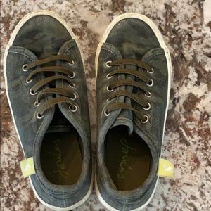 Joules Boys Green Suede Lace Up Sneaker Shoes Size 13